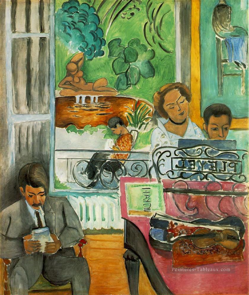 La Leçon de musique La lecon de musique abstrait fauvisme Henri Matisse Peintures à l'huile